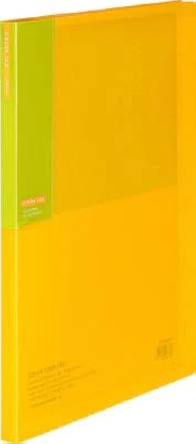 image:imageKokuyo 20Pocket Binder with Plastic Sleeves Transparent A4 Art Portfolio Folder with Clear Sheet Protectors 40 Pages of Presentation Display Book Japan Import CTRAC20TYellow