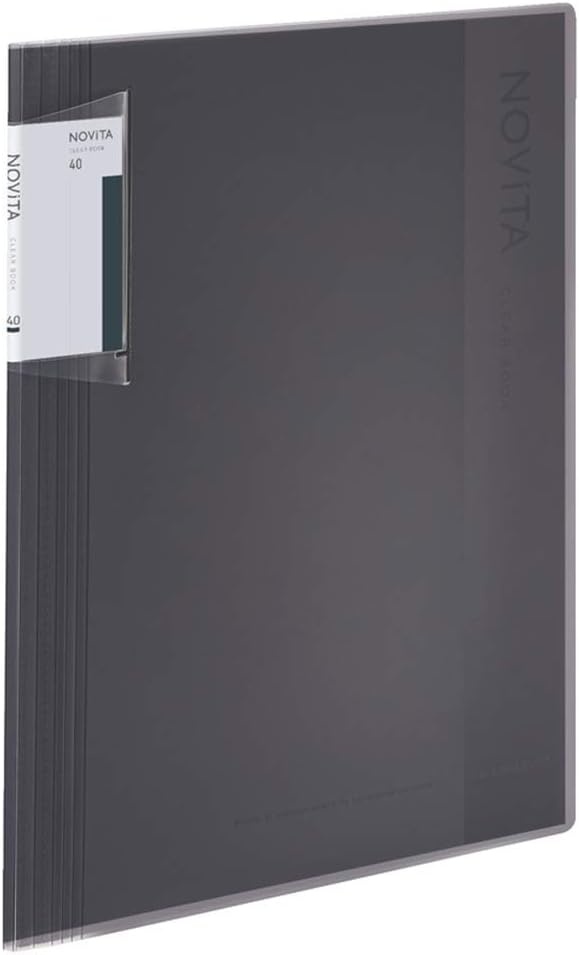 image:imageKokuyo 40Pocket Binder with Plastic Sleeves 85x11 Green A4 and US Letter Expandable Art Portfolio Folder with Clear Sheet Protectors 80 Pages of Presentation Display Book RAN40GBlack