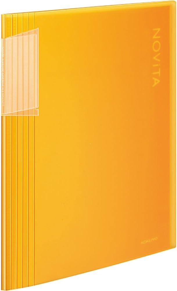 image:imageKokuyo 40Pocket Binder with Plastic Sleeves 85x11 Green A4 and US Letter Expandable Art Portfolio Folder with Clear Sheet Protectors 80 Pages of Presentation Display Book RAN40GYellow