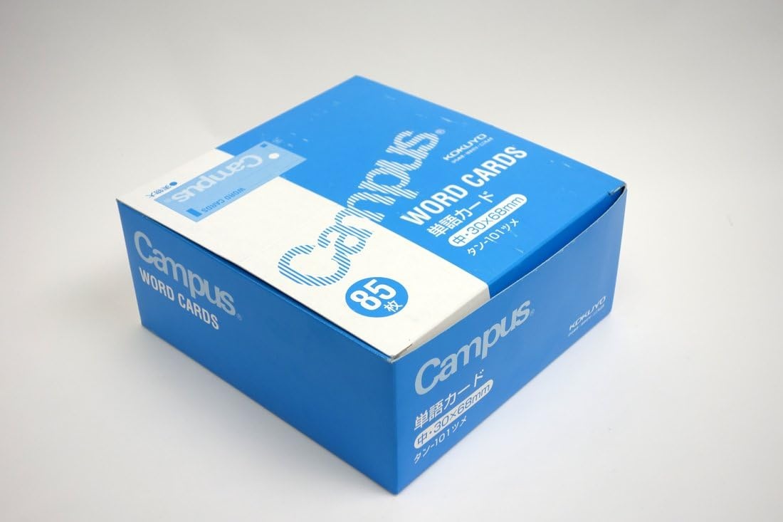 image:imageKokuyo Campus Flash Cards with Binder Rings Word Cards Anki Cards Mini Notecards Medium Size 012x 268 30 Packs in Blue Pink and Yellow Japan Import TAN101TSUME