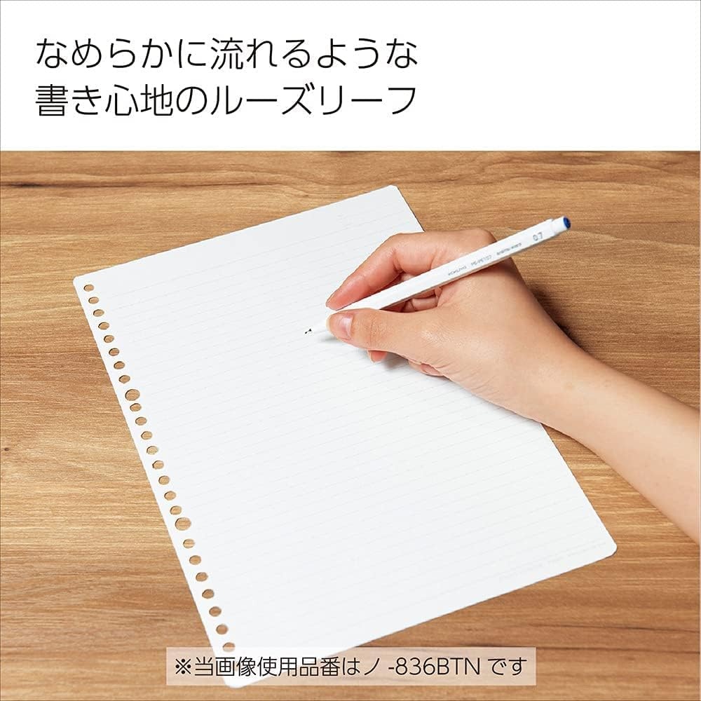 image:imageKokuyo Campus Loose Leaf Paper A4 Filler Paper with A 7mm Ruled 100 Sheets 75 GSM Sarasara Smooth Writing 30 Holes 1134x814 Binder Notebook Bleed Resistant Paper Japan Import NO816AE