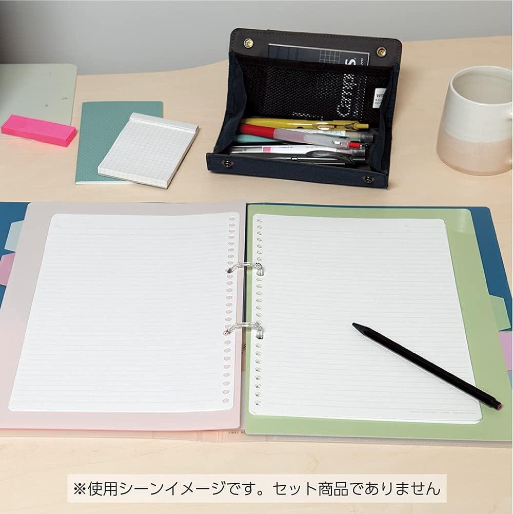 image:imageKokuyo Campus Loose Leaf Paper B5 Filler Paper with A 7mm Dot Ruled 100 Sheets 75 GSM Sarasara Smooth Writing 26 Holes 1014x714 Binder Notebook Bleed Resistant Paper NO836AT1