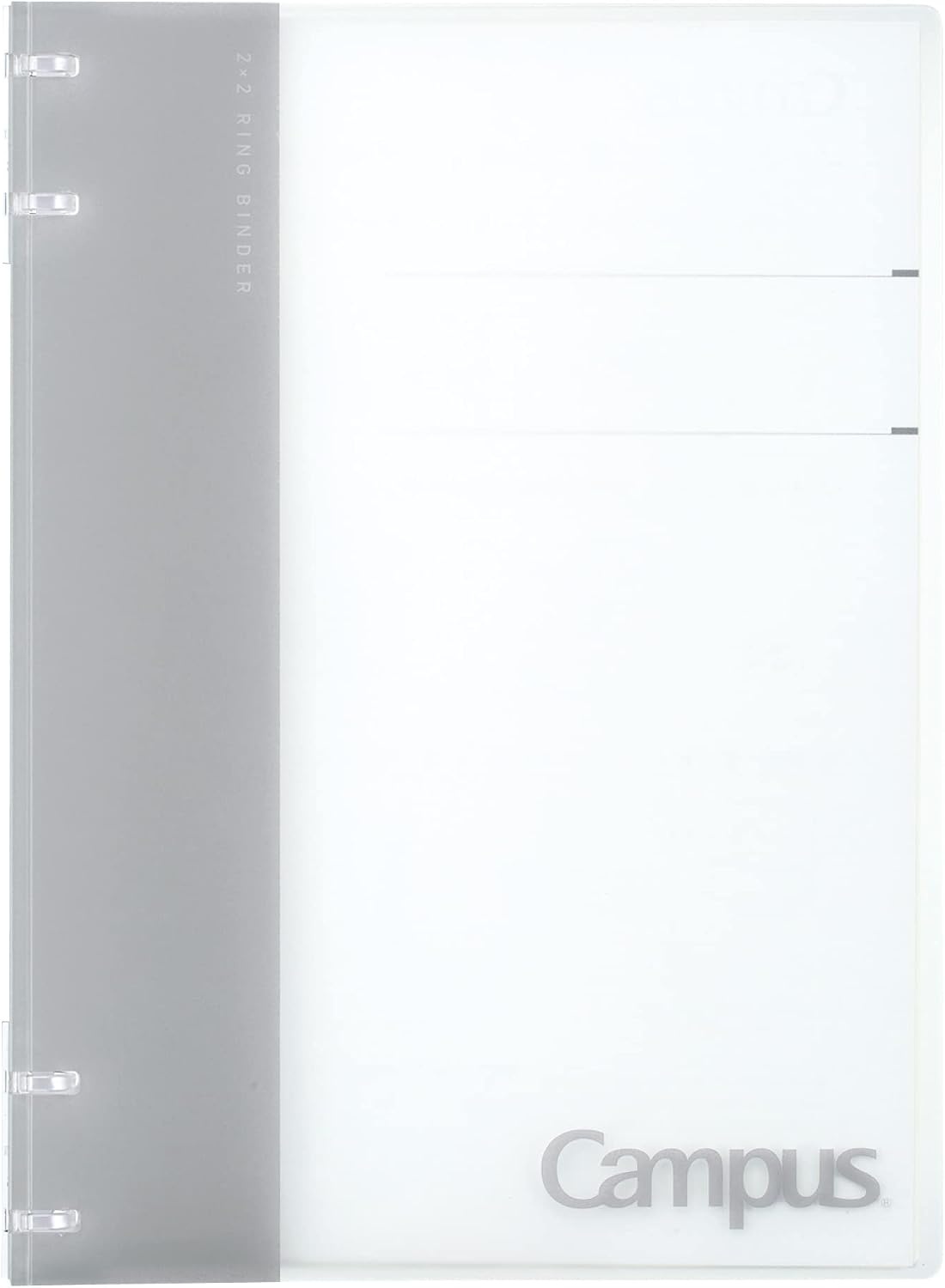 image:imageKokuyo Campus Refillable Notebook B5 2x2 Slim Ring Binder Notebook with Customizable Title Page 40 Sheets Capacity Suitable for 26 Holes Loose Leaf Paper Mineral Color Sheer Purple LeNP704L1VGray