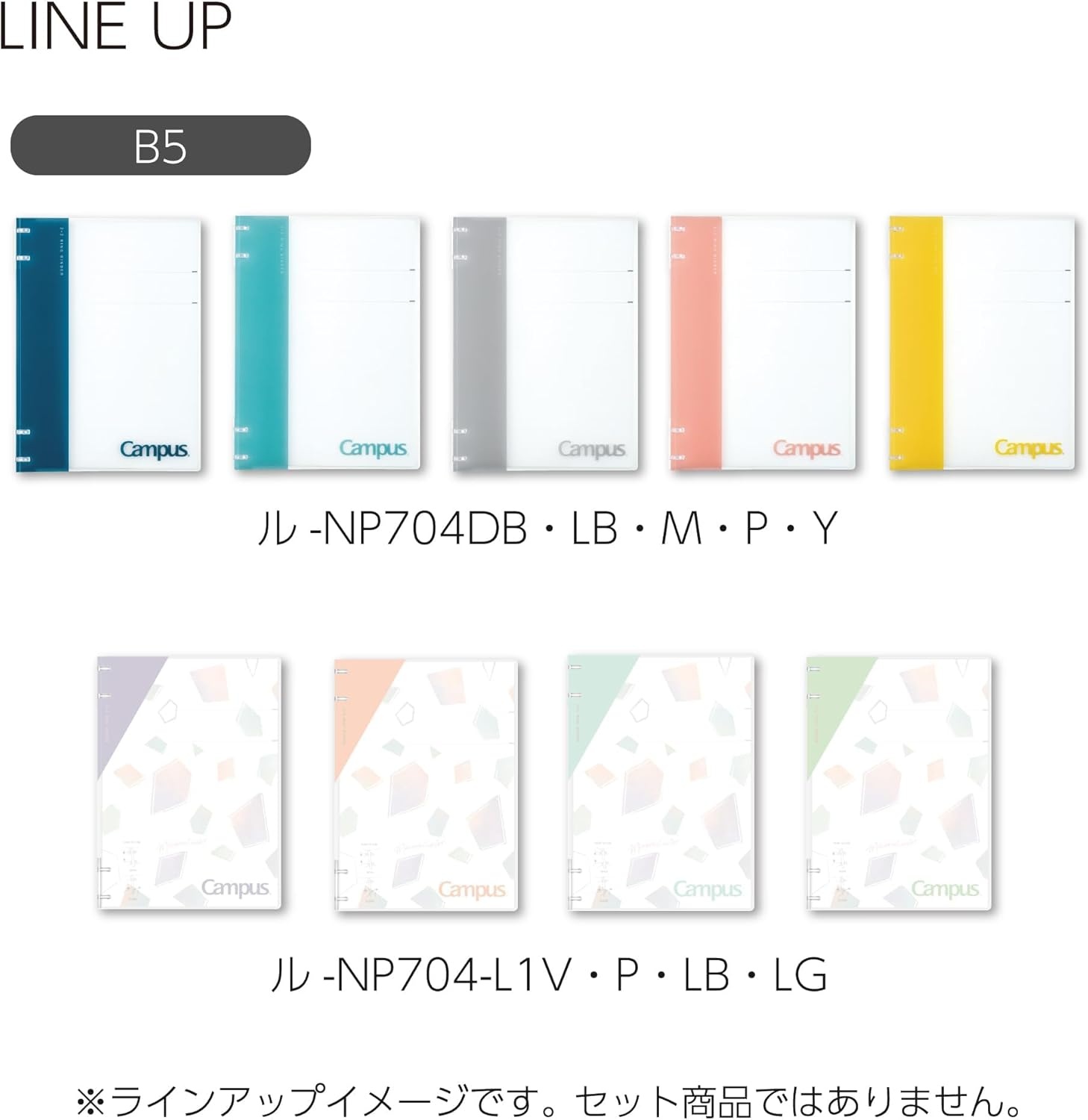 image:imageKokuyo Campus Refillable Notebook B5 2x2 Slim Ring Binder Notebook with Customizable Title Page 40 Sheets Capacity Suitable for 26 Holes Loose Leaf Paper Mineral Color Sheer Purple LeNP704L1VSheer Purple