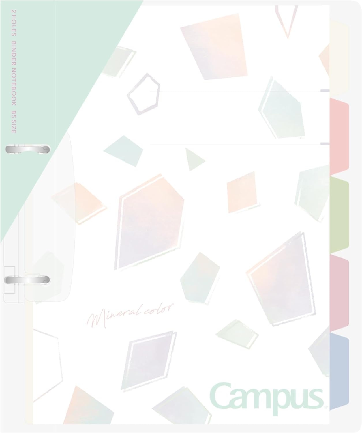 image:imageKokuyo Campus Refillable Notebook B5 Slim 2 Ring Binder Notebook with with 5 Subject Dividers 100 Sheets Capacity Suitable for 26 Holes Loose Leaf Paper Mineral Color Sorbet Blue Le PP358L4LBSorbet Blue