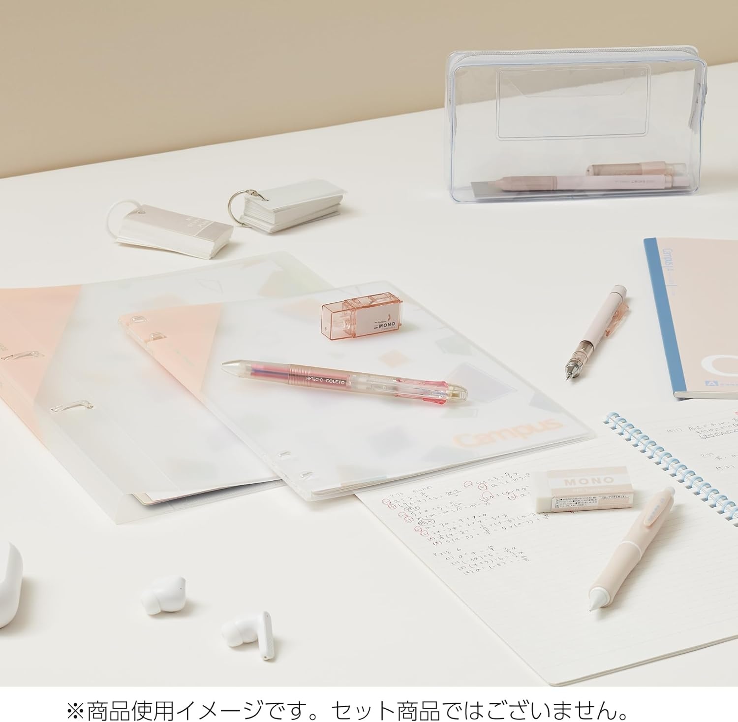 image:imageKokuyo Campus Refillable Notebook B5 Slim 2 Ring Binder Notebook with with 5 Subject Dividers 100 Sheets Capacity Suitable for 26 Holes Loose Leaf Paper Mineral Color Sorbet Blue Le PP358L4LBApricot Pink