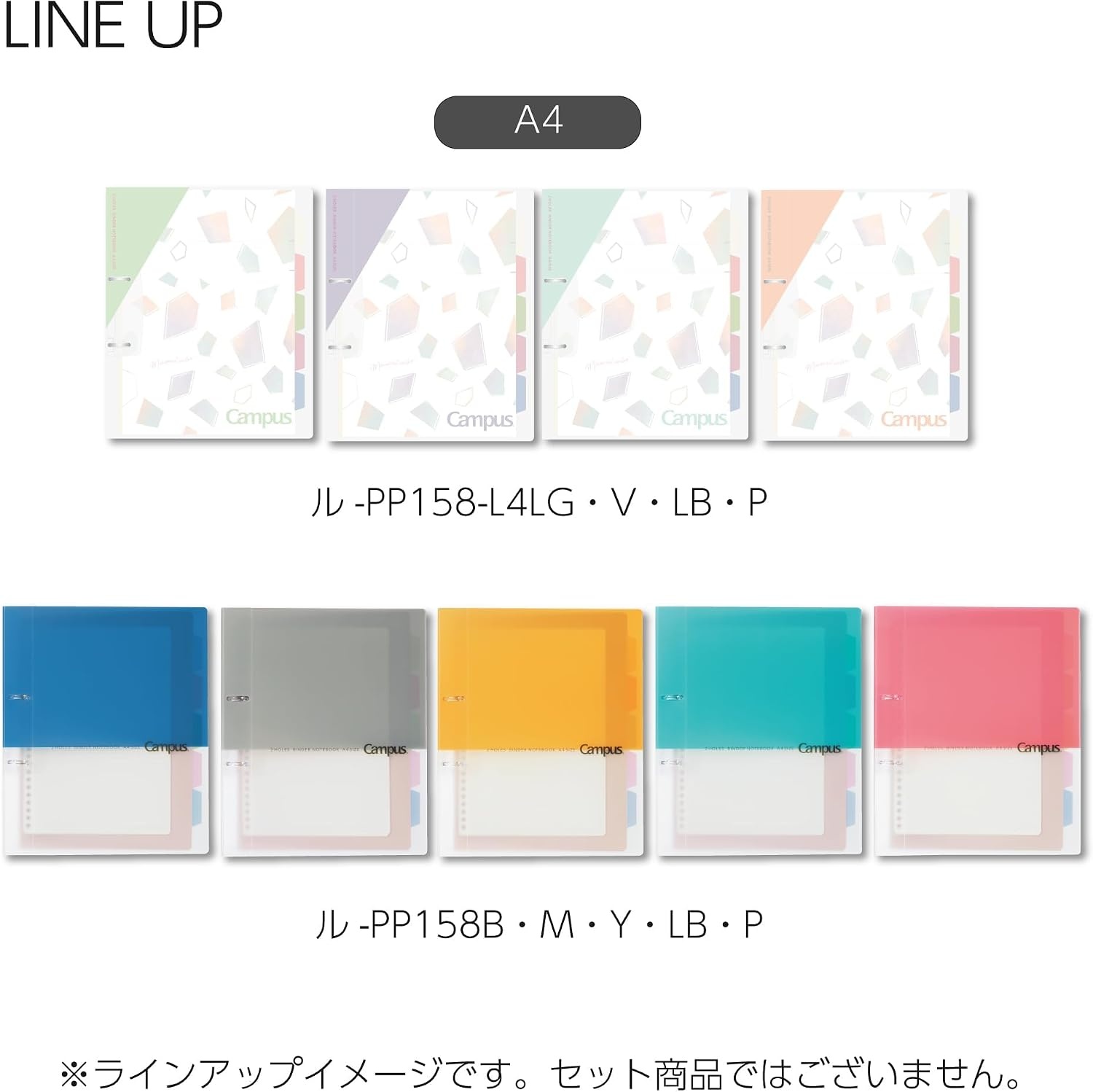 image:imageKokuyo Campus Refillable Notebook B5 Slim 2 Ring Binder Notebook with with 5 Subject Dividers 100 Sheets Capacity Suitable for 26 Holes Loose Leaf Paper Mineral Color Sorbet Blue Le PP358L4LBApricot Pink