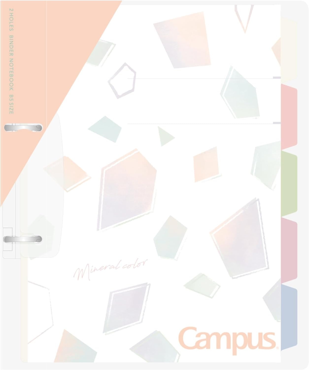 image:imageKokuyo Campus Refillable Notebook B5 Slim 2 Ring Binder Notebook with with 5 Subject Dividers 100 Sheets Capacity Suitable for 26 Holes Loose Leaf Paper Mineral Color Sorbet Blue Le PP358L4LBApricot Pink