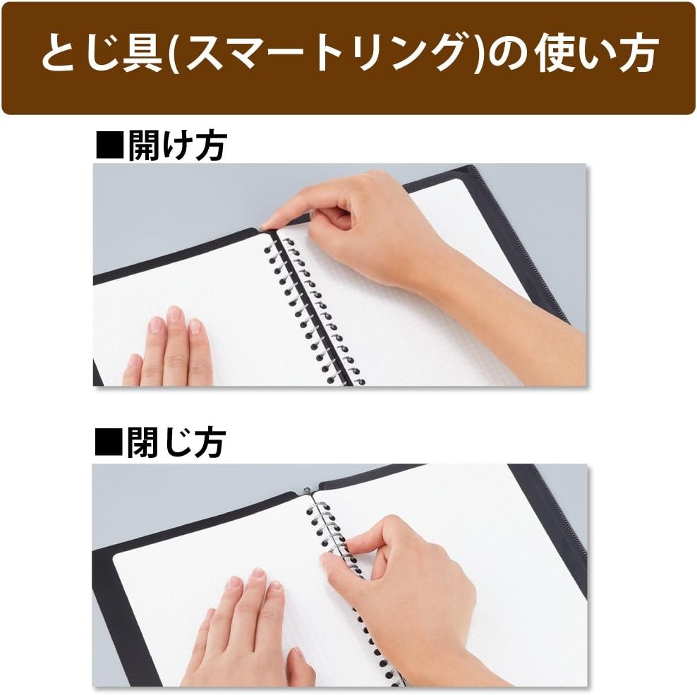 image:imageKokuyo Campus Smart Ring Binder A5 Black Refillable Binder Notebook 20 Holes with 10 Extra LooseLeaf Paper Up to 25 Filler Papers for Work amp Study Japan Import RUSP131D