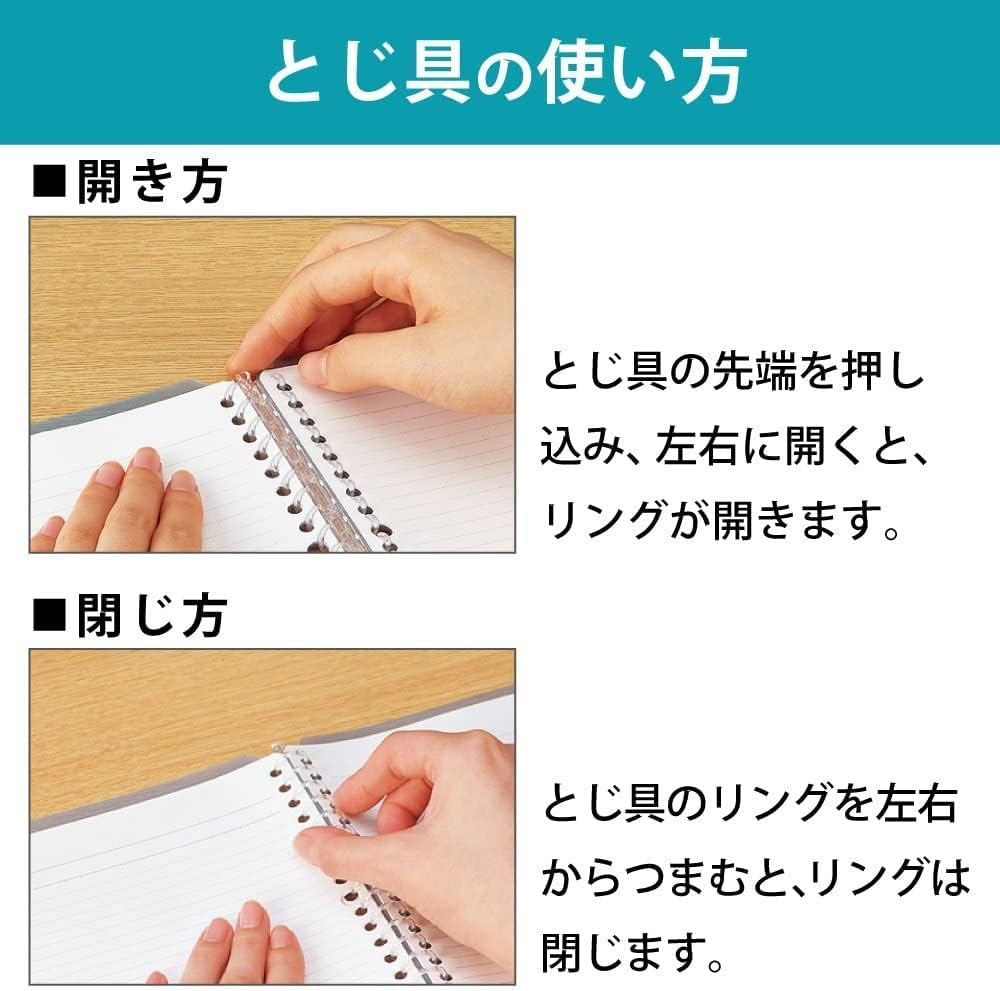 image:imageKokuyo Campus Smart Ring Binder A5 Clear Refillable Binder Notebook 20 Holes with 10 Extra LooseLeaf Paper Up to 25 Filler Papers for Work amp Study Japan Import RUSP130T