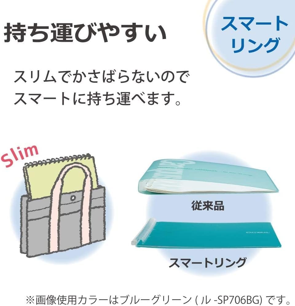 image:imageKokuyo Campus Smart Ring Binder B5 Light Blue Refillable Binder Notebook 26 Holes with 10 Extra LooseLeaf Paper Up to 60 Filler Papers for Work amp Study Japan Import RUSP706LB