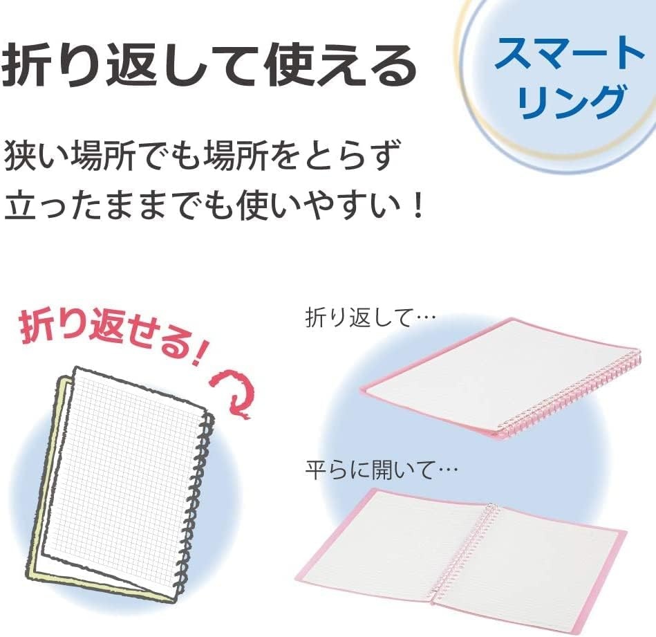 image:imageKokuyo Campus Smart Ring Binder B5 Light Blue Refillable Binder Notebook 26 Holes with 10 Extra LooseLeaf Paper Up to 60 Filler Papers for Work amp Study Japan Import RUSP706LB