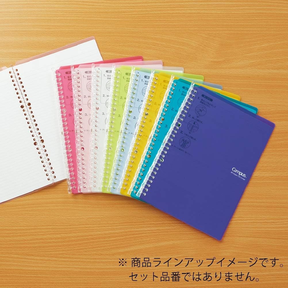 image:imageKokuyo Campus Smart Ring Binder B5 Yellow Green Refillable Binder Notebook 26 Holes with 10 Extra LooseLeaf Paper Up to 25 Filler Papers for Work amp Study RUSP700YG