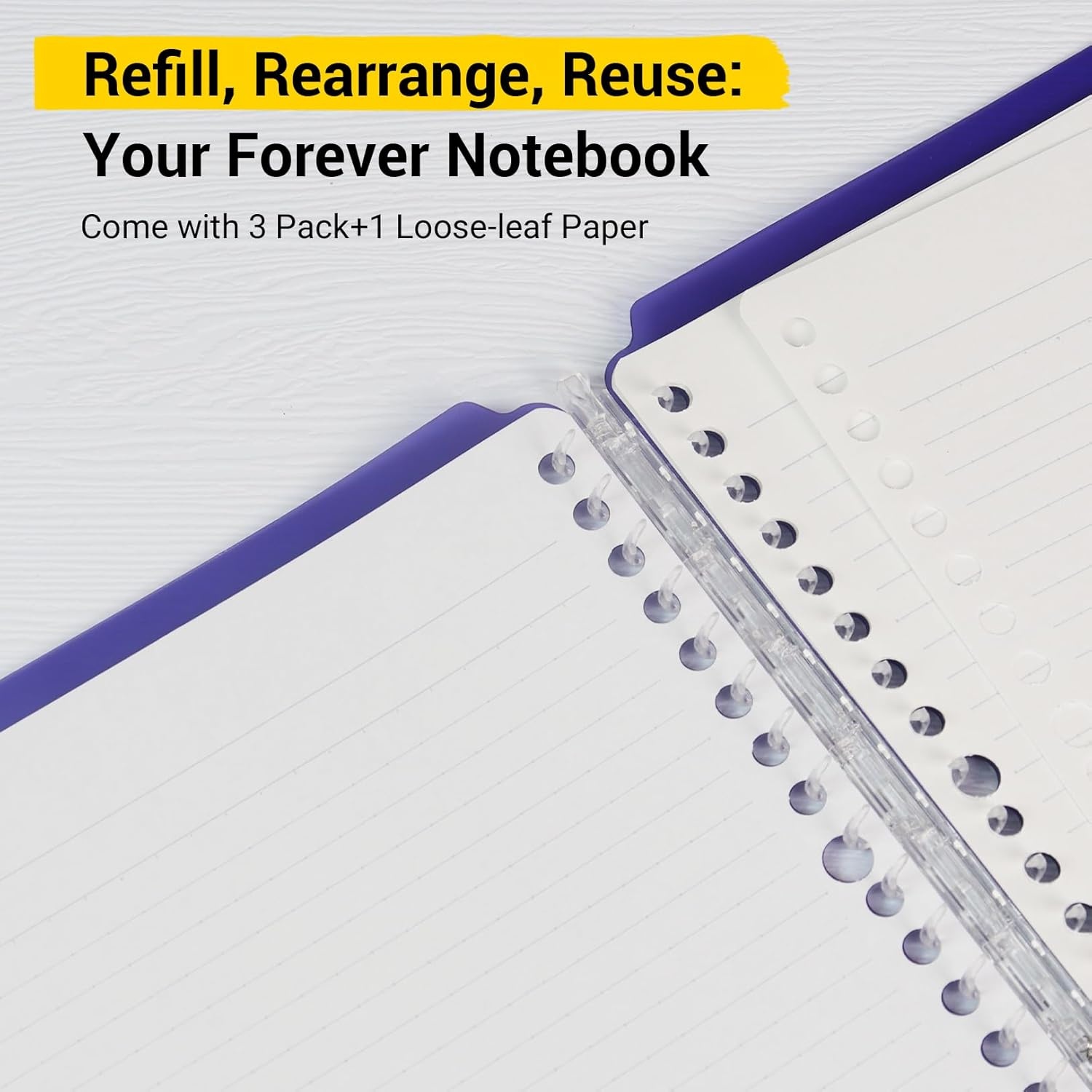 image:imageKokuyo Campus Smart Ring Binders 3 Pack B5 Notebook Binder 100 Sheet 6mm Dot Ruled Refiller Paper 25 Sheet Capacity 26 Rings Light Color Perfect for Work Study amp JournalLemon Mix