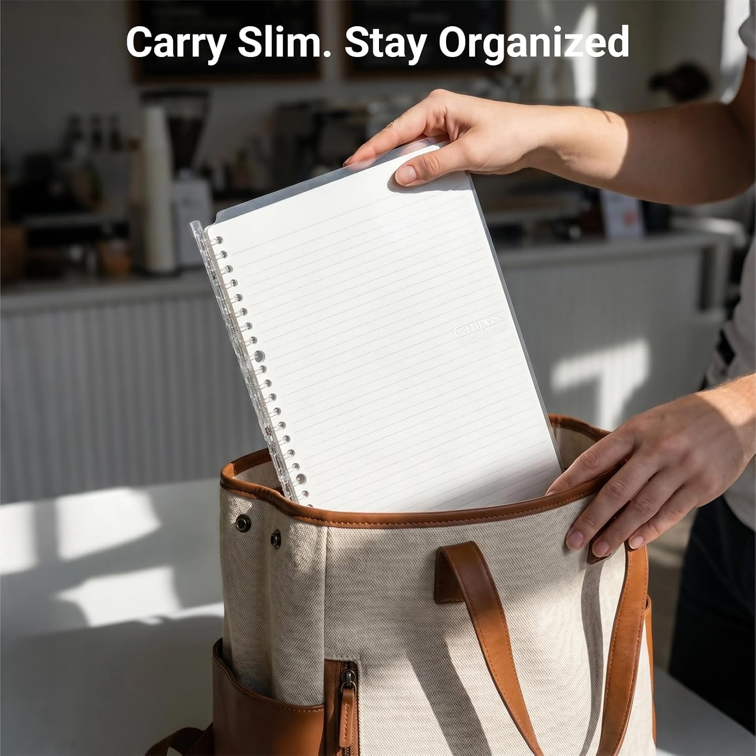 image:imageKokuyo Campus Smart Ring Binders 5 Pack A5 Binder Notebooks in 5 Colors Up to 25 Sheets 20 Holes Slim Binder Folder and 200 Campus Sarasara Looseleaf Paper for Work Study and Journal