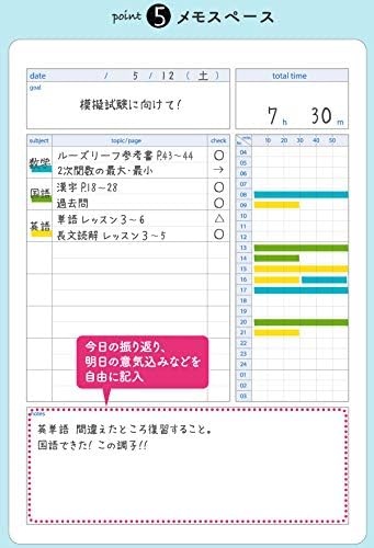 image:imageKokuyo Campus Study Planner Notebook Daily Ruled A5 Mint Green for 63 Days Japan Import NOY82MDGGray
