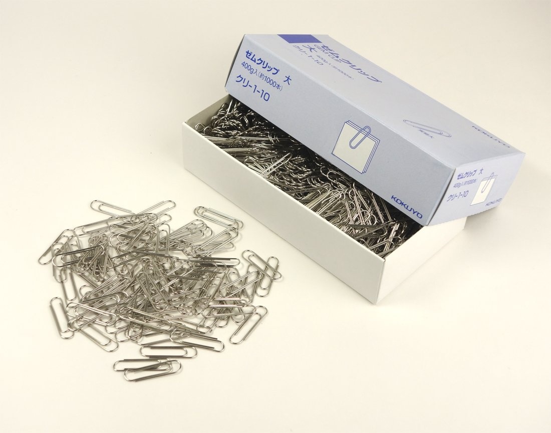 image:imageKokuyo Gem Paper Clip Big Size 11in 28mm 1000pcs 400g Silver Paper Clips Suitable for Office School and Daily use KURI110