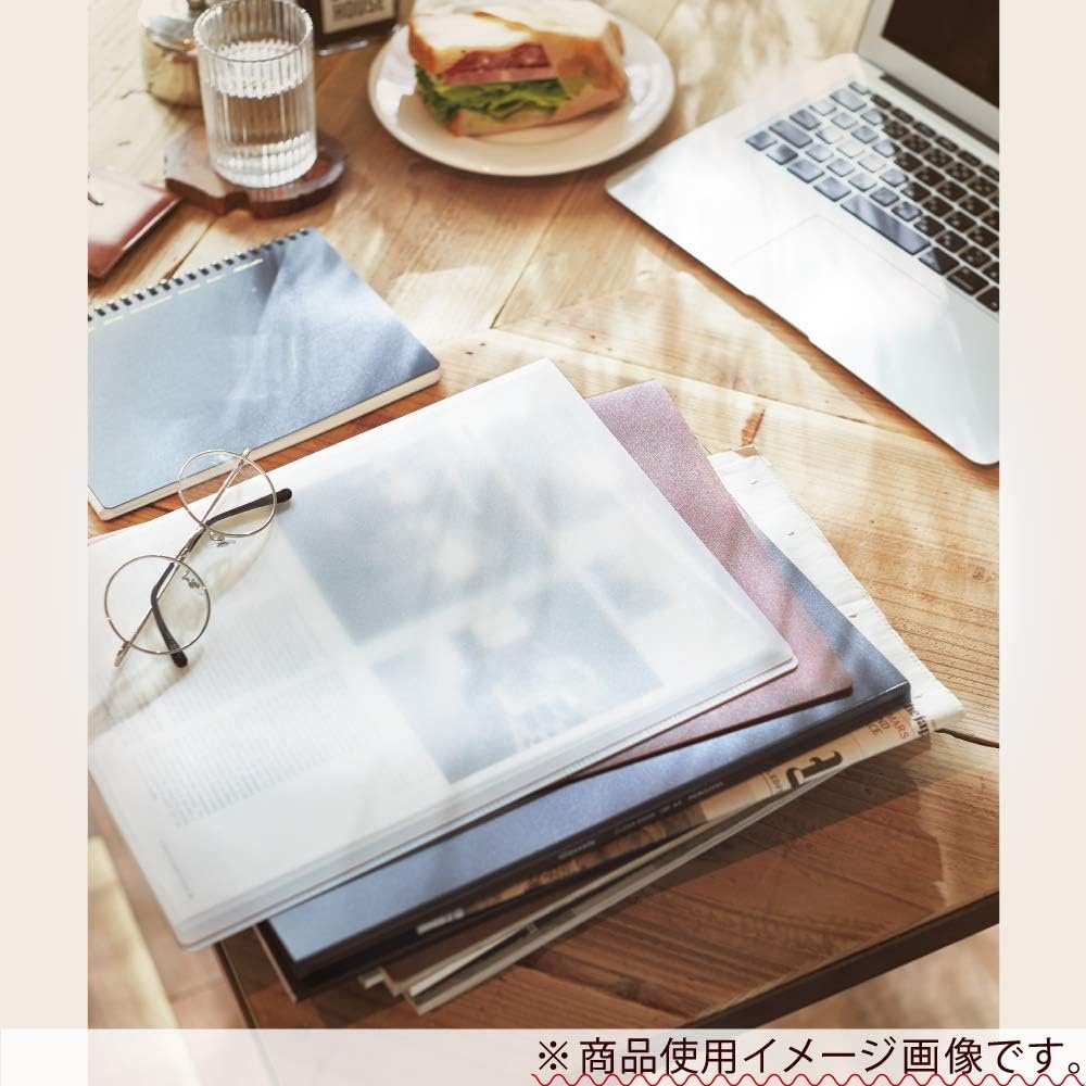 image:imageKokuyo Glassele File Clear Book Display Book Presentation Binder with Plastic Sleeves 20Pocket Bound Sheet Protector A4 5Pack Cool Colors Japan Import 99KRAGL20X52Cool Colors