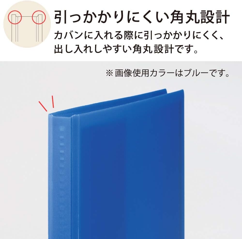 image:imageKokuyo Glassele File Clear Book Display Book Presentation Binder with Plastic Sleeves 20Pocket Bound Sheet Protector A4 5Pack Cool Colors Japan Import 99KRAGL20X52Cool Colors