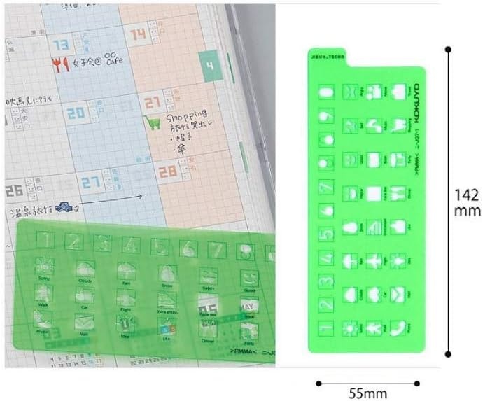 image:imageKokuyo JIBUNTECHO Goods Template Stencil Icon amp Plan Version Shared Size Japan Import NIJG712