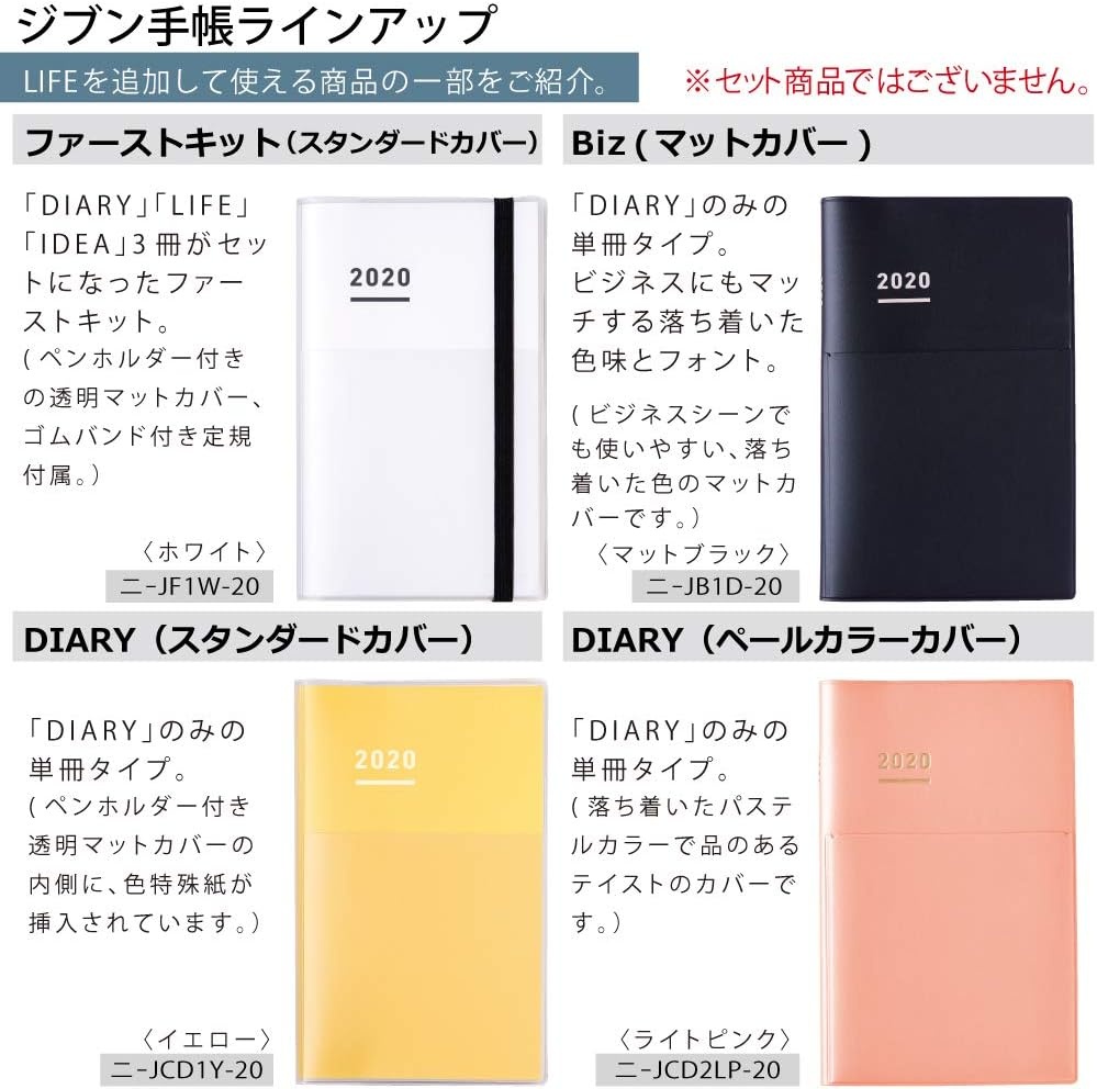 image:imageKokuyo JIBUNTECHO Life Log Notebook A5 Slim 83 x 49 40 Sheets MIO Paper Japan Import NIJCL3