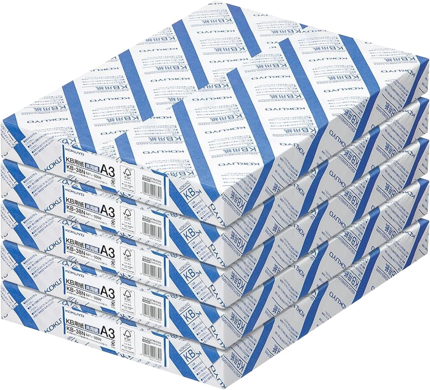 image:imageKokuyo Letter Size 85 x 11 inches KB Paper 1 Ream 500 Sheets 80 Bright White Copy Printer Paper in OfficeSchoolHome 17 lb64gsm Perfect for Printing FSC Certified KBL31TNA3 117 x 165 in