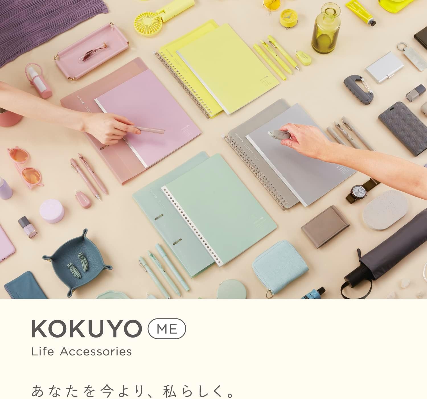 image:imageKokuyo Me 2Ring Loose Leaf Binder A4 Up to 100 Sheets Taupe Rose Japan Import KMETRBPP158MVTaupe Rose