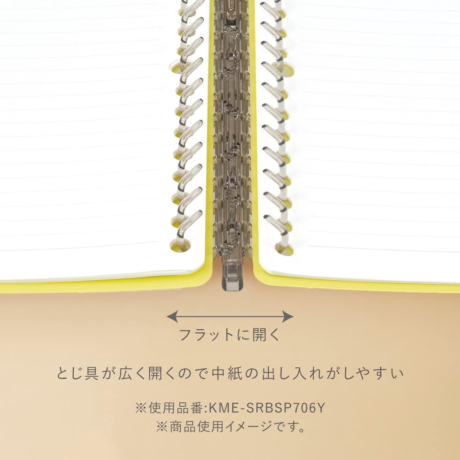 image:imageKokuyo Me Campus Smart Ring Binders B5 Moon Lime Binder Notebooks Up to 60 Sheets 26 Holes Slim Binder Folder with 10 Extra Campus Sarasara Looseleaf Paper for Work Study and Journal Japan ImportMoon Lime