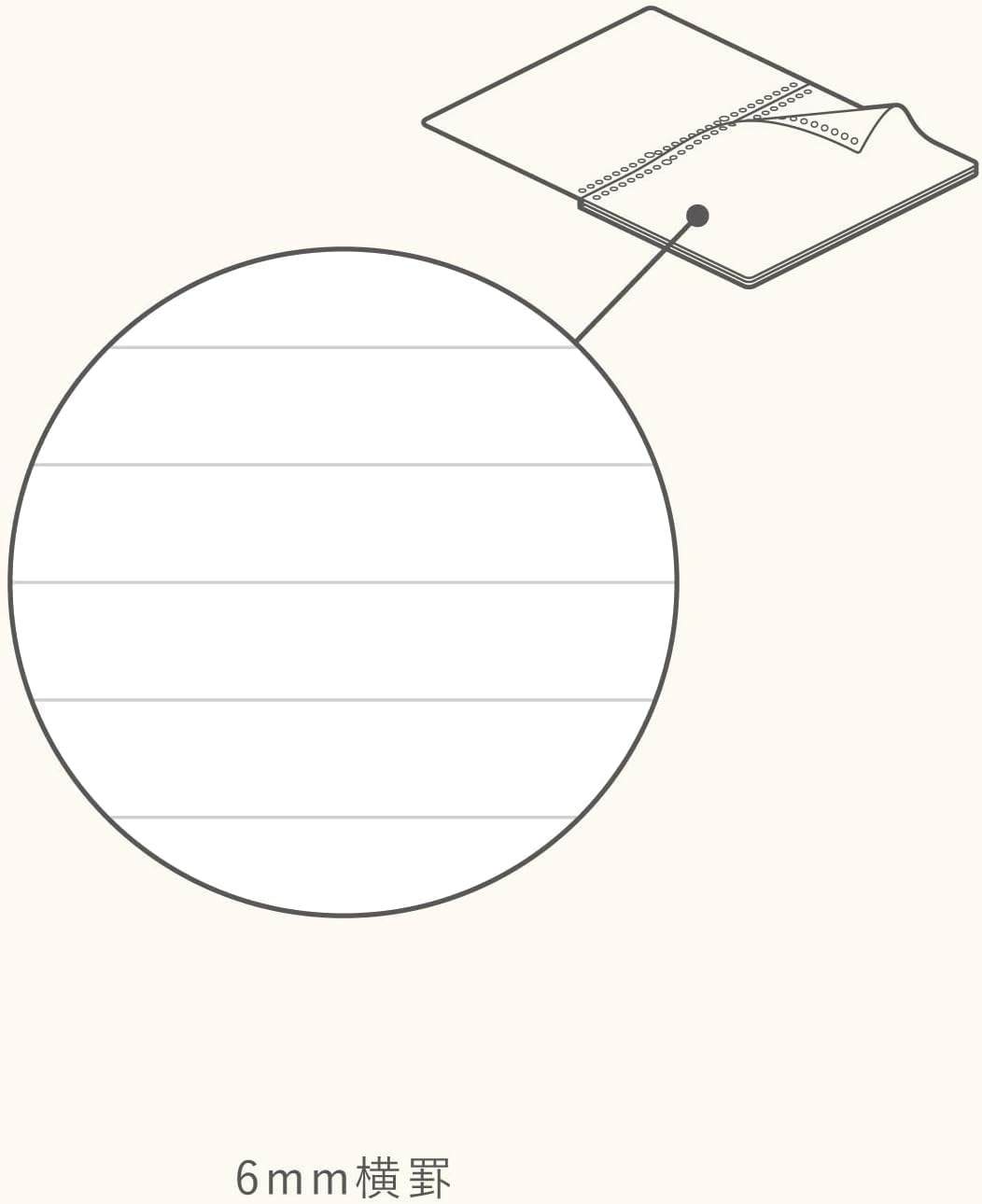 image:imageKokuyo Me Loose Leaf Paper for Binders Notebook Type A4 6mm Ruled 30 Holes 43 Lines 50 Sheets Japan Import KMELP916BLGB5