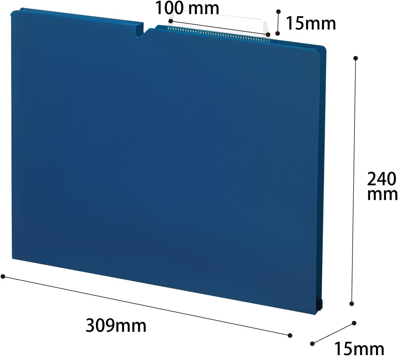 image:imageKokuyo NEOS A4 File Folders 12 Inches 30 mm Depth 3 Side Binding PP Type with A Customizable Tab 10 Pack of Navy Japan Import A4PNEF30DBX10Navy
