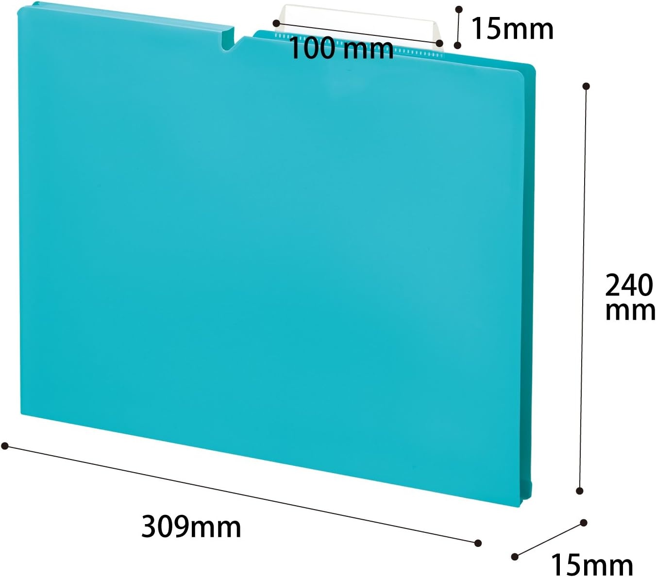 image:imageKokuyo NEOS A4 File Folders 12 Inches 30 mm Depth 3 Side Binding PP Type with A Customizable Tab 10 Pack of Navy Japan Import A4PNEF30DBX10Turquoise Blue