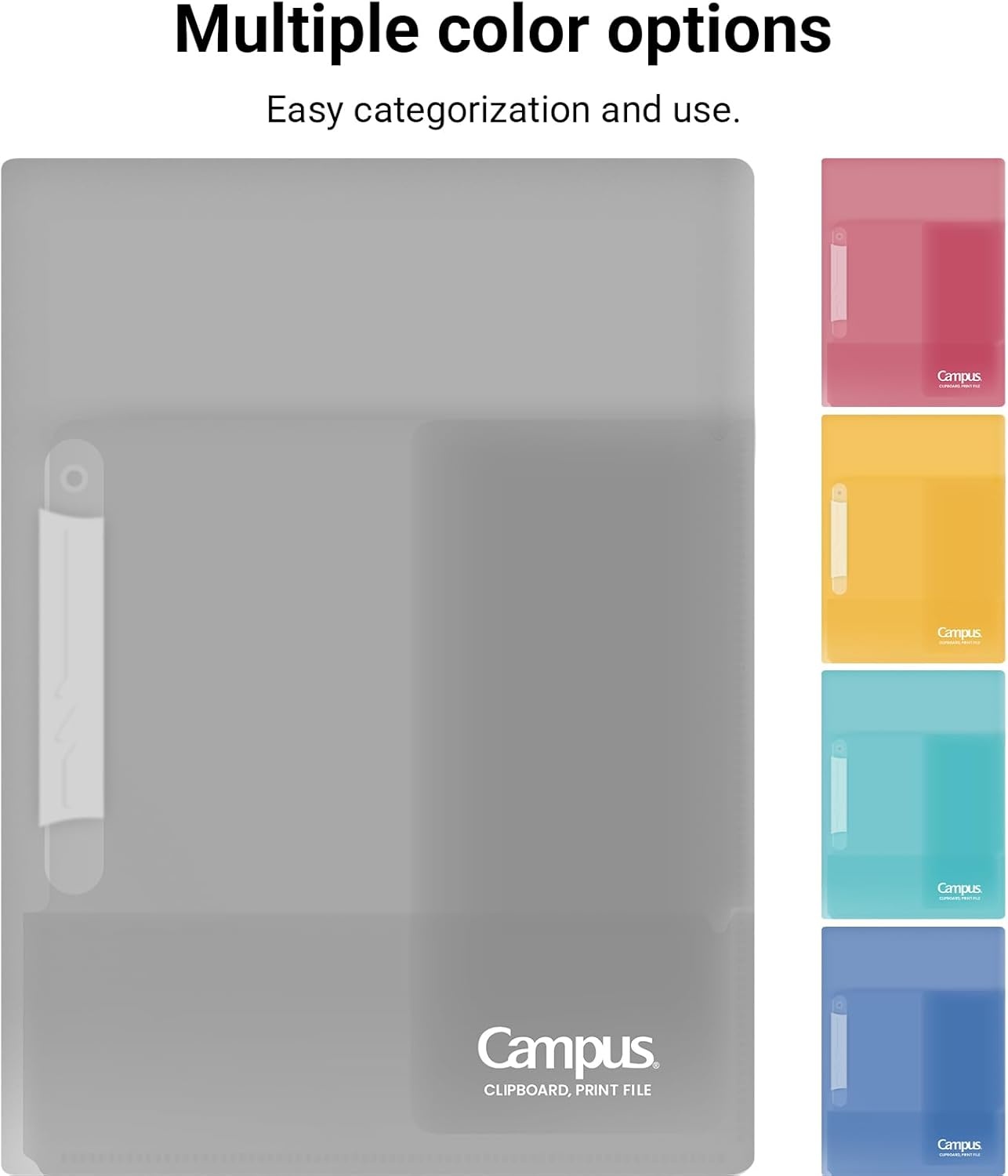 image:imageKokuyo Portfolio Folder with Pockets Folder for Paper Organization Heavy Duty Pocket Fits US Letter amp A4DualPurpose Clip amp Pocket Design FUCE755MGray