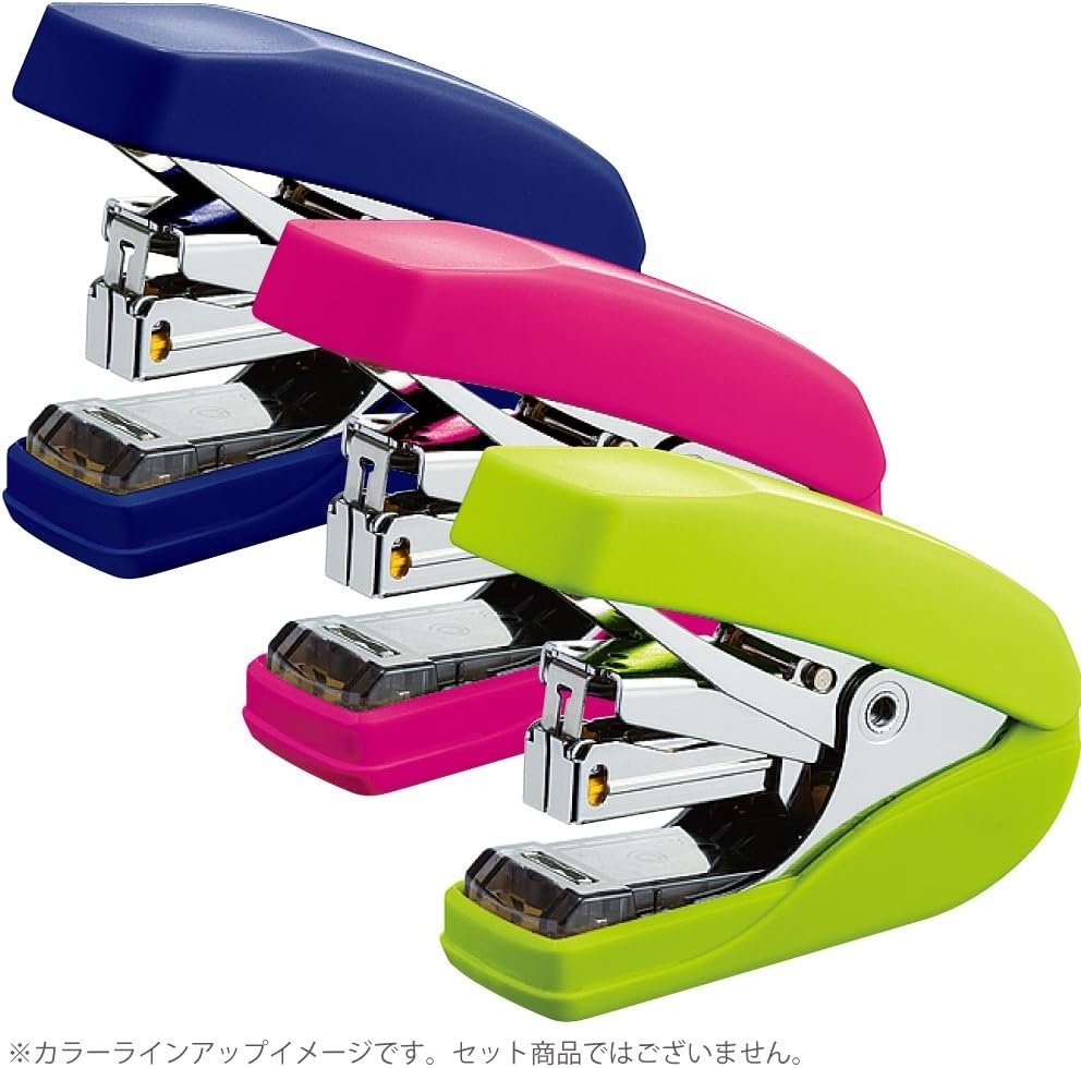 image:imageKokuyo Power Latch Kiss Stapler Racchikisu Flat Type No 10 Staple Binding Up to 32 Sheets Blue Japan Import SLMF5502B