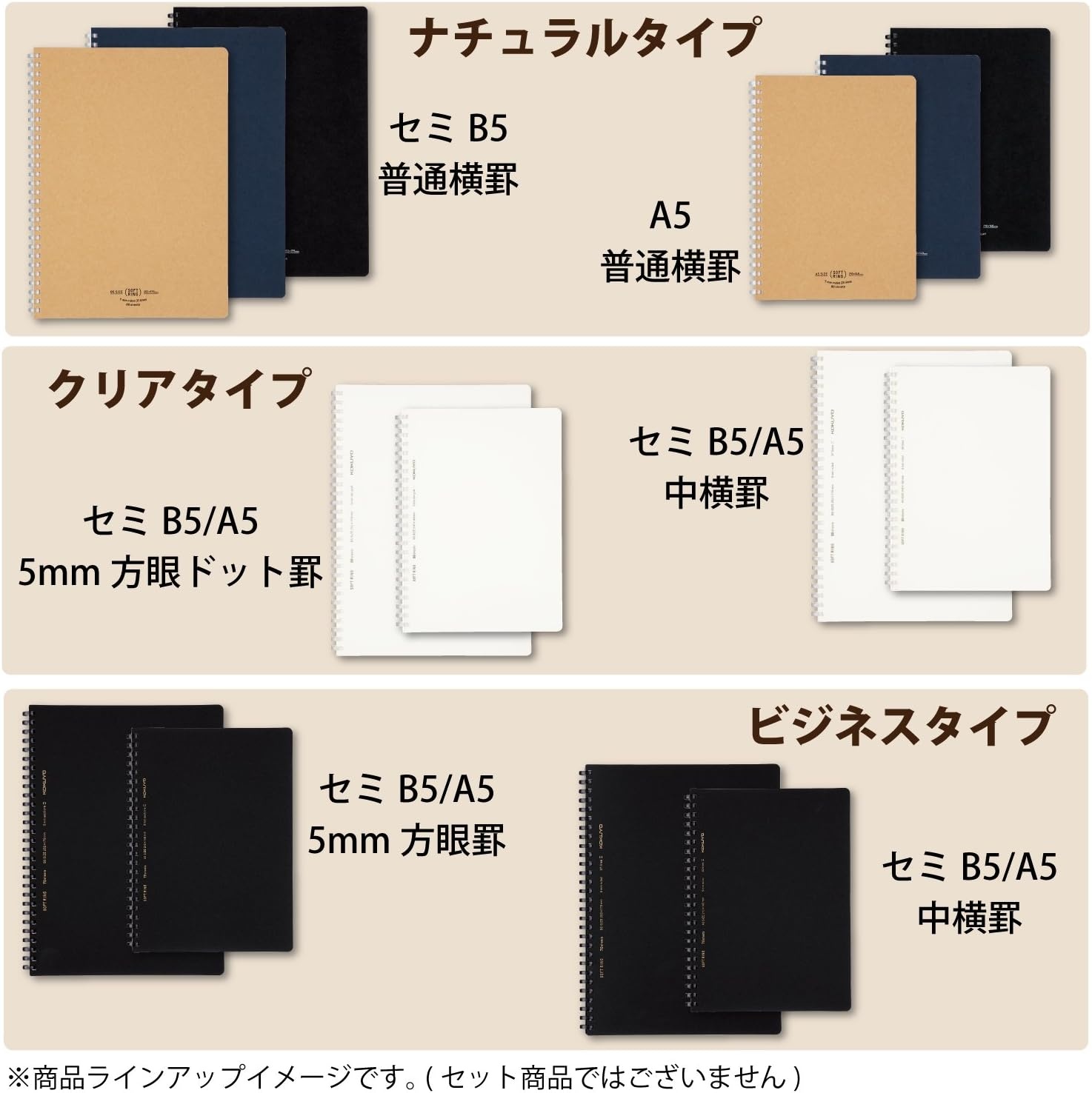 image:imageKokuyo Spiral Dotted Notebook 83 x 58 Business Journal A5 Soft Ring Notebooks with 5mm Dot Grid 80 Perforated Sheets Clear 1 Subject Notebook Note Taking for Work Japan ImportSUSV538WTTA5