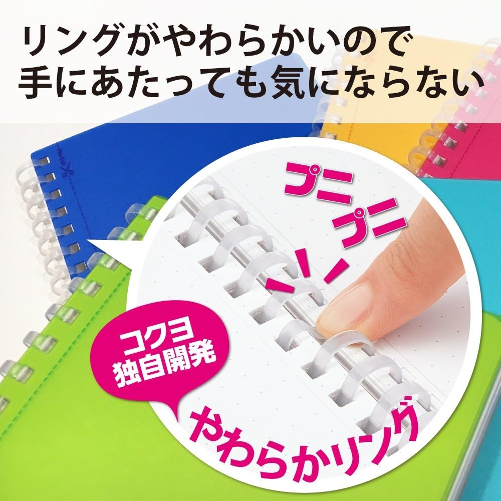 image:imageKokuyo Spiral Graph Notebook 58 x 41 Business Journal A6 Soft Ring Notebooks with 5mm Grid Ruled 70 Perforated Sheets Black 1 Subject Notebook Note Taking for WorkJapan ImportSUSV457S5D