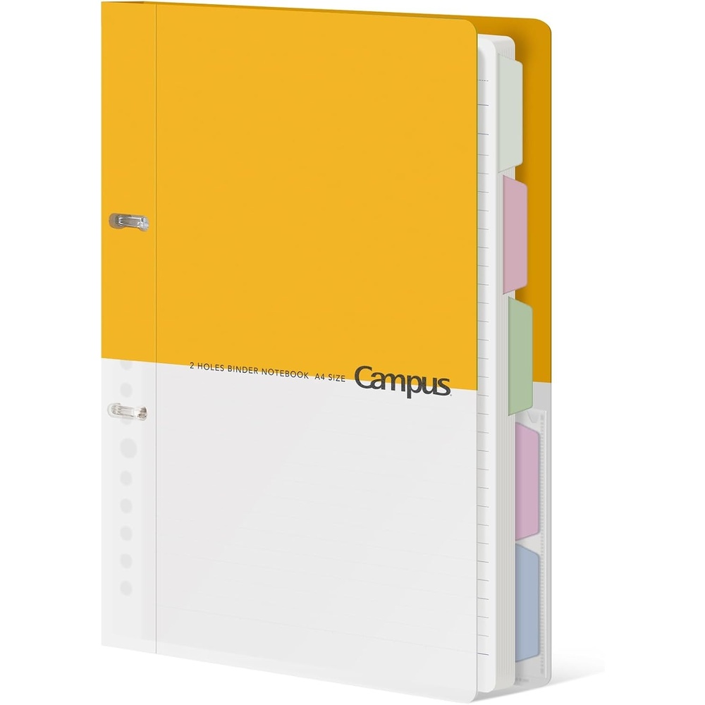 image:imageKOKUYO 5 Subject Spiral Notebook Journal Campus 110 Sheets A4 Refillable Notebook with Dividers Tabs College Ruled Binder Notebook for Work School Note taking BlueYellow