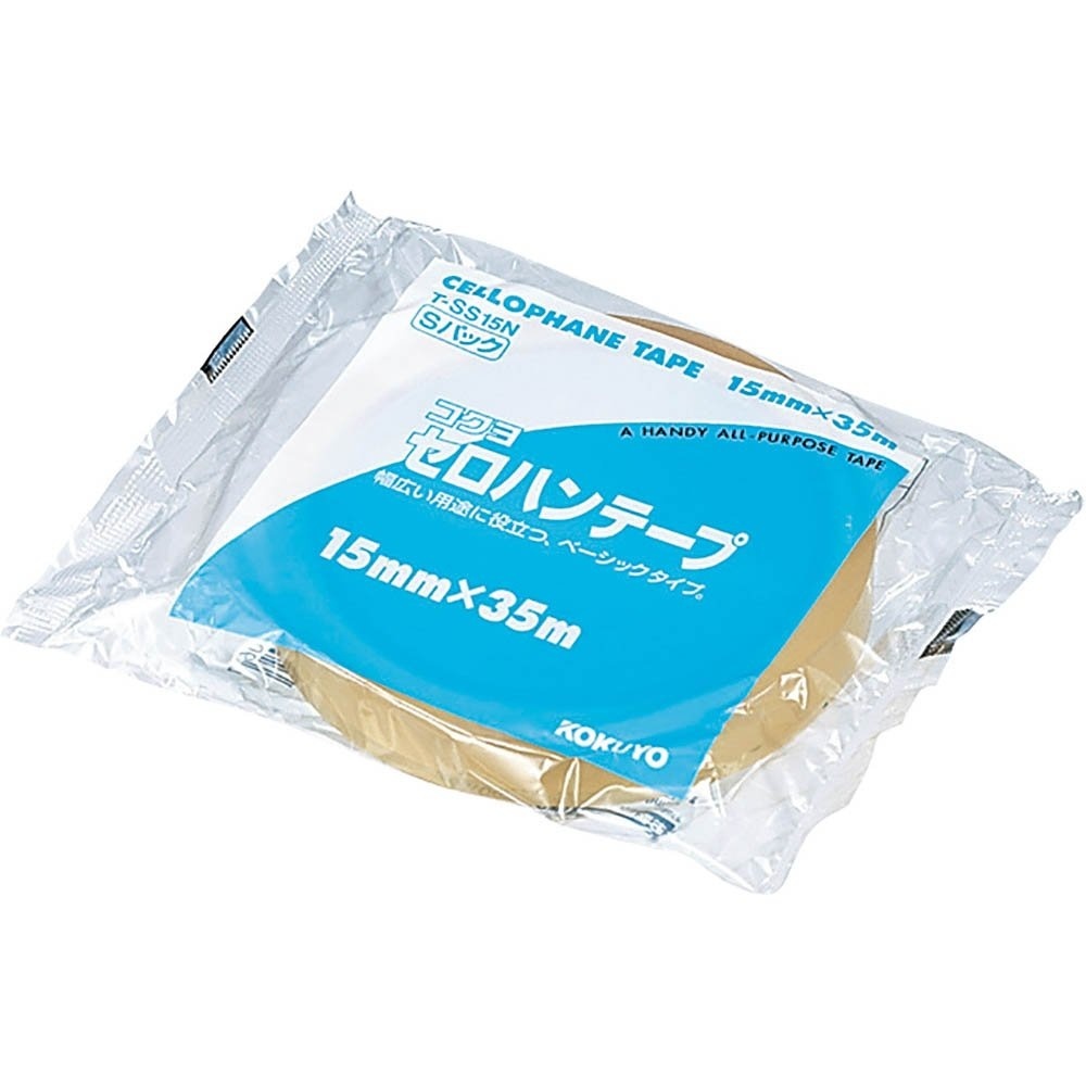 image:imageKOKUYO Clear Cellophane Tape Transparent Tape for Office and Home 15mm x 35m 059 x 38 Yards S Pack TSS18 Japan Import