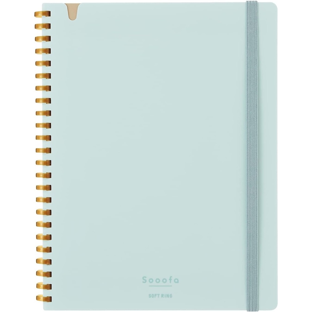 image:imageKOKUYO Graph Journal Notebook Sooofa 72 x 55 Soft Ring Notebook for Women 4mm Grid Ruled 80 Perforated Sheets Pink B6 Notebook for Work Journals for Writing Japan Import SUSV748S4PLight Blue