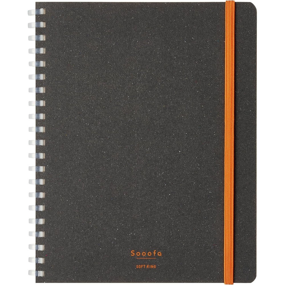 image:imageKOKUYO Graph Journal Notebook Sooofa 72 x 55 Soft Ring Notebook for Women 4mm Grid Ruled 80 Perforated Sheets Pink B6 Notebook for Work Journals for Writing Japan Import SUSV748S4PBlack