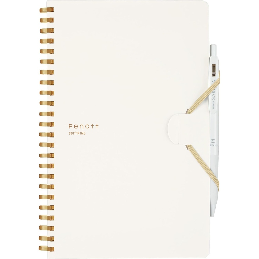 image:imageKOKUYO Grid Spiral Journal Notebook Penott B6 Soft Ring Graph Paper Notebook with 70 Smooth Sheets 41 x 72 Small Journaling Notebook with Plastic Hardcover White Japan Import SUSP147S5WWhite