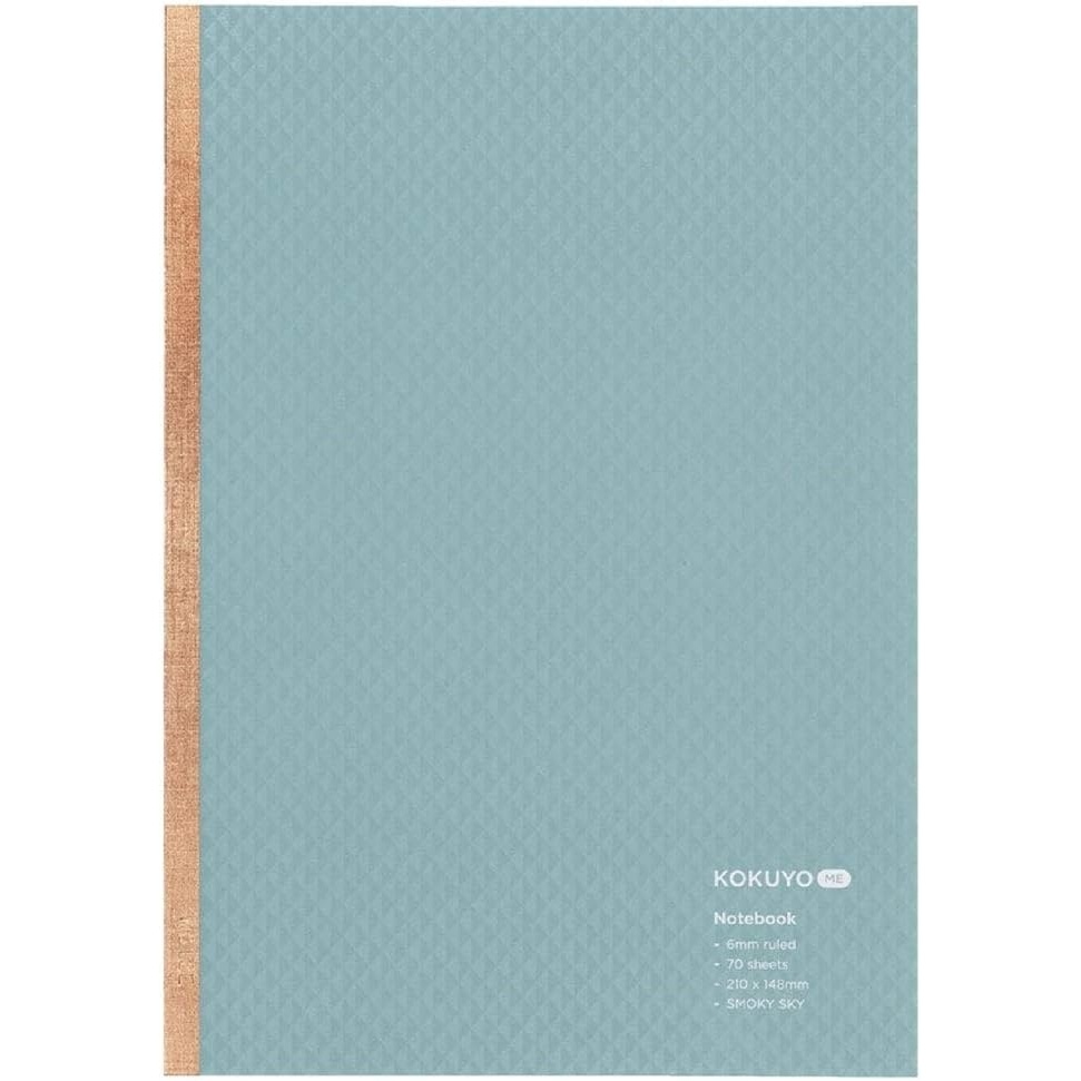 image:imageKOKUYO ME Composition Notebook 1 Pack A5 Comp Book with B 6mm Ruled 70 Sheets School Lined Notebook in Smoky Sky Journal Notebook for Women Work Study Note Taking Japan Import KMENB665GB