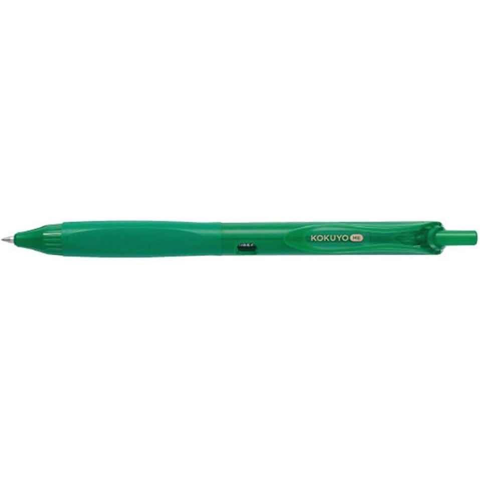 image:imageKOKUYO Me Ballpoint Pen Black Ink 05mm Retractable Ball Point Writing Gel Pen Fragile Mint Japan Import KMEBPEG5D102LGPiman Green