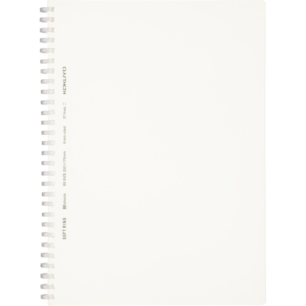 image:imageKOKUYO Spiral Lined Notebook 10 x 7 Business Journal B5 Soft Ring Notebooks with A 6mm Ruled 80 Perforated Sheets Clear 1 Subject Notebook Note Taking for Work Japan Import SUSV508BTB5
