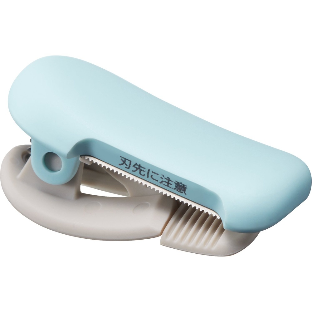 image:imageKOKUYO Washi Tape Cutter Masking Tape Dispenser Mini Portable Light Cutting Clip Type 1015mm Pastel BrownLight Blue