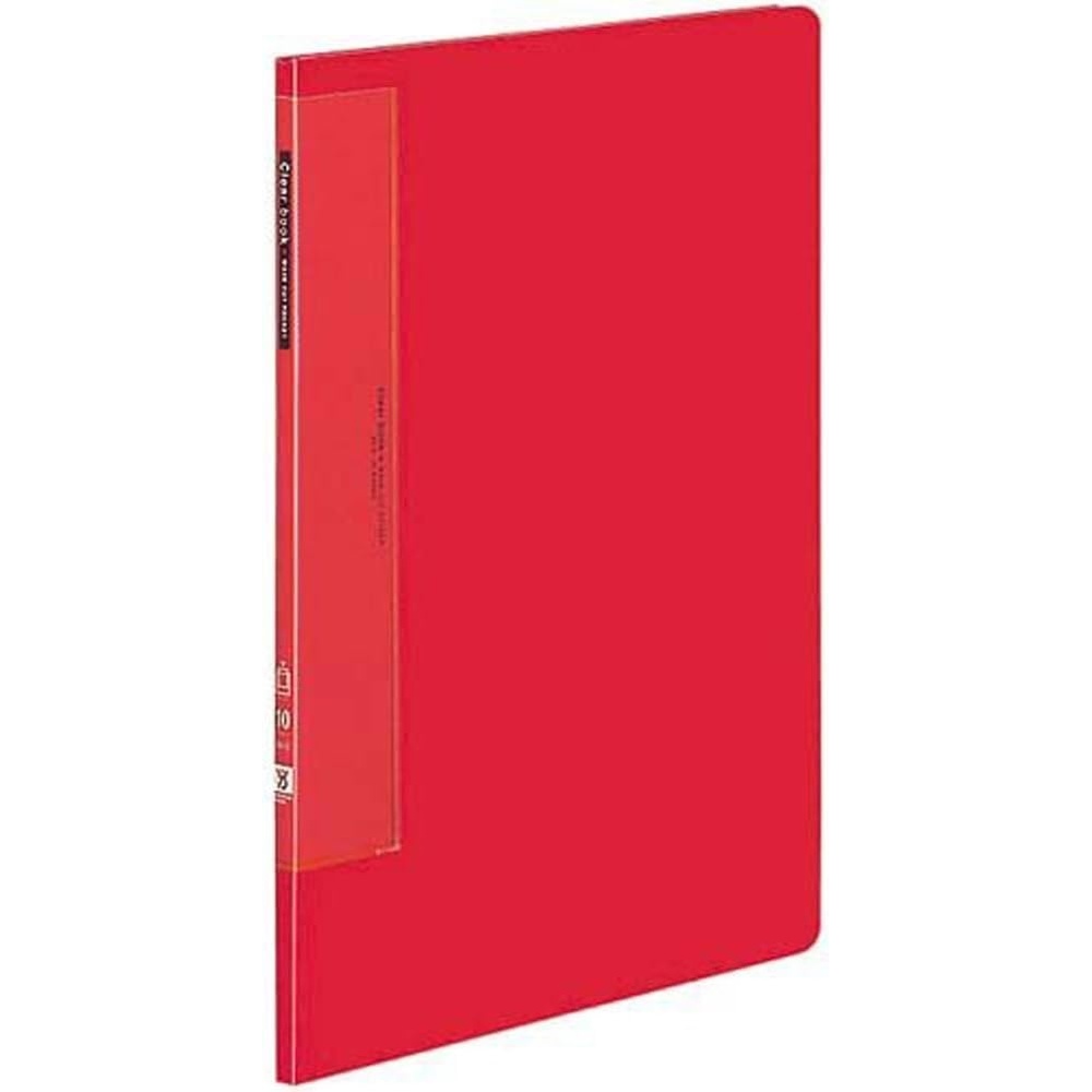 image:imageKokuyo 10 Pockets Binder with Plastic Sleeves 85x11 Green WaveCut Expandable Art Portfolio Folder with Clear Sheet Protectors 20 Pages of Presentation Display Book RAT550GRed