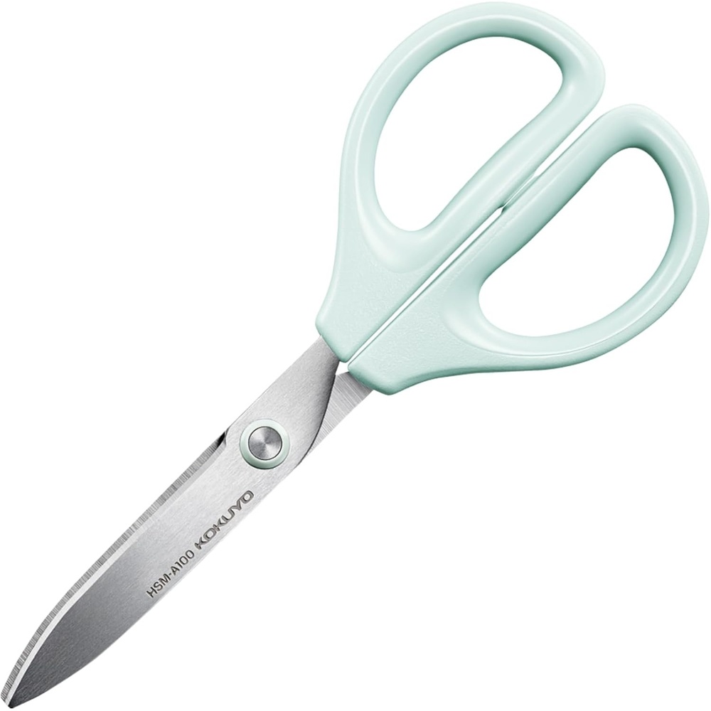 image:imageKokuyo 3 Pack 7 Scissor All purpose with Hybrid Arch Stainless Steel Blade Pastel Pink Blue White Sharper Cutting Performance Heavy Duty Cutter for Office Home School Craft Supplies HSMA100Pastel Blue