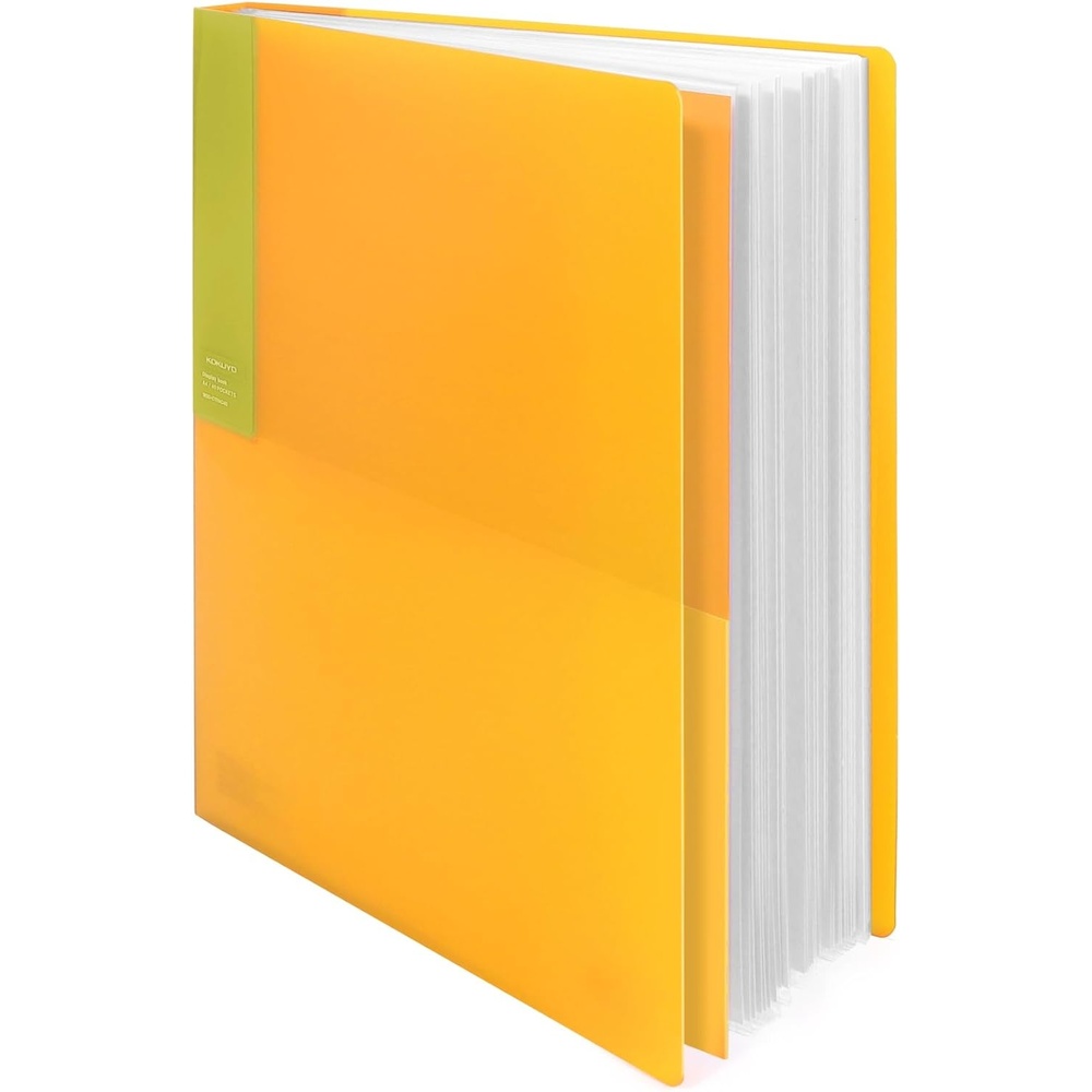 image:imageKokuyo 40Pocket Binder with Plastic Sleeves Light Green A4 Art Portfolio Folder with Clear Sheet Protectors 80 Pages of Presentation Display Book Japan Import CTRAC40LGYellow