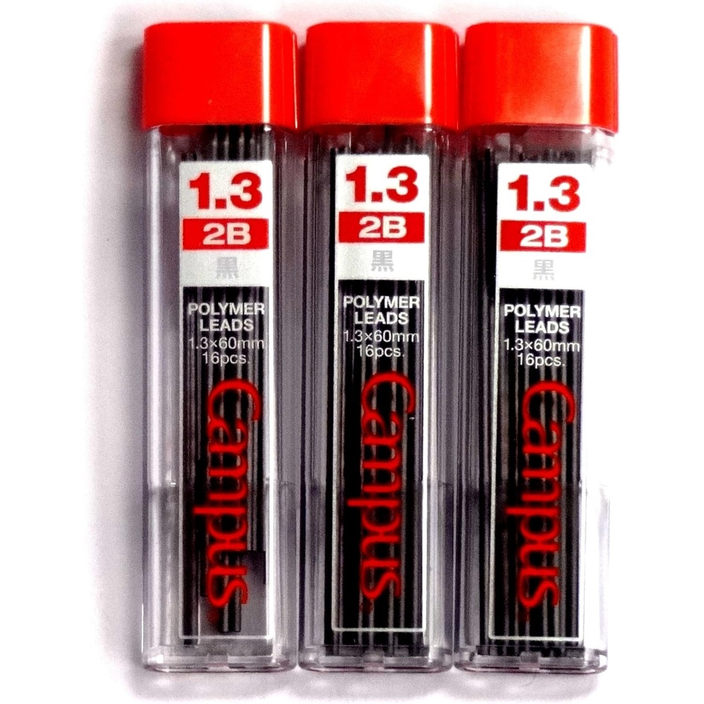 image:imageKokuyo Campus Mechanical Pencil Lead 13mm 2B PSRC2B13N 16 Leads 3 Packtotal 48 Leads Japan Import