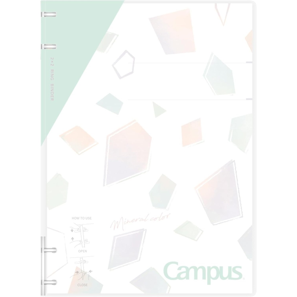 image:imageKokuyo Campus Refillable Notebook B5 2x2 Slim Ring Binder Notebook with Customizable Title Page 40 Sheets Capacity Suitable for 26 Holes Loose Leaf Paper Mineral Color Sheer Purple LeNP704L1VSorbet Blue