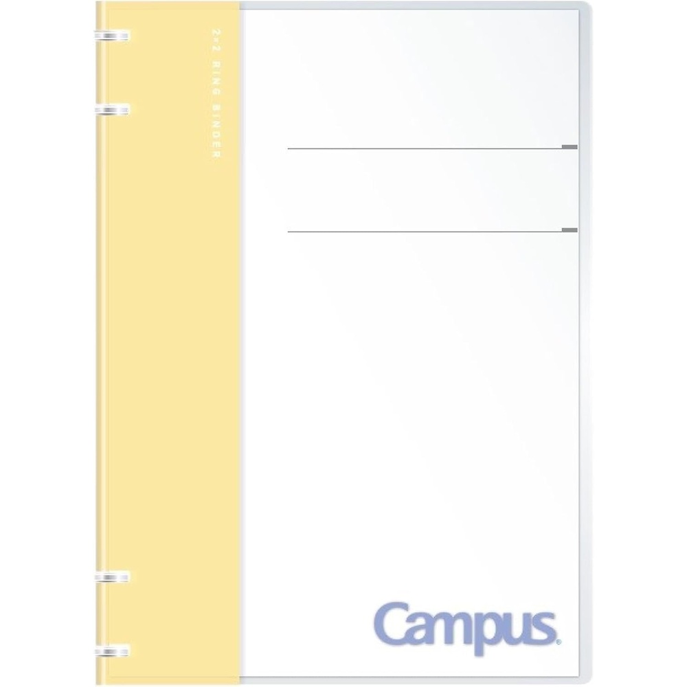 image:imageKokuyo Campus Refillable Notebook B5 2x2 Slim Ring Binder Notebook with Customizable Title Page 40 Sheets Capacity Suitable for 26 Holes Loose Leaf Paper Mineral Color Sheer Purple LeNP704L1VLimited Color Lime Yellow